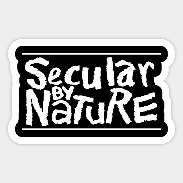 White Logo Tee Sticker by secularbynature